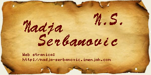 Nadja Šerbanović vizit kartica